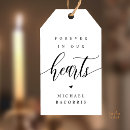 Search for funeral favor tags In loving memory