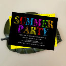 Search for bright colored invitations Summer party