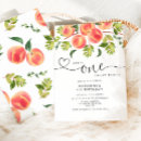 Search for peach 1st birthday invitations Watercolor
