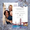 Search for san francisco save the dates Golden gate bridge