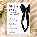 Search for classy bridal shower invitations Black bow