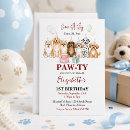 Search for dogs 1st birthday invitations Puppy dog birthday