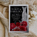 Search for red and black 30th birthday invitations Silver