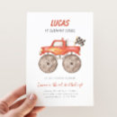 Search for red truck invitations Monster trucks