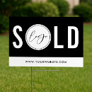 Search for real estate signs Black and white