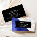 Search for metallic blue business cards Foil