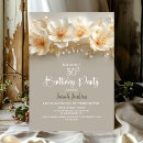Search for gold and white 50th birthday invitations Floral