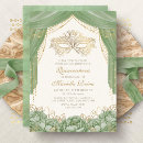 Search for green masquerade mask invitations Mis quince anos