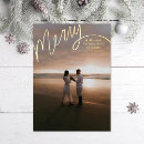 Search for holiday wedding announcement cards Newlywed