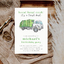 Search for trash truck birthday invitations Dump everything