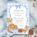 Search for blue gingham invitations Mother to be