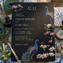 Search for peacock invitations Black
