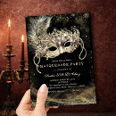 Search for masquerade birthday invitations Gold