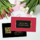 Search for black red gold business cards Qr code