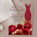 Search for red and gold 50th birthday invitations Fifty and fabulous