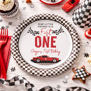 Search for racing cars paper plates First birthday