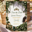 Search for emerald green save the dates Mis quince anos