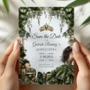 Search for emerald green save the dates Mis quince anos