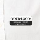 Search for black and white name tags Employee