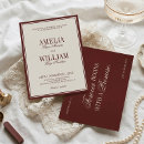 Search for cream burgundy wedding invitations Simple