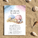 Search for beach gender reveal invitations He or she