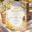 Search for yellow quinceanera invitations Gold