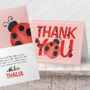 Search for ladybug thank you cards Pink