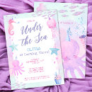 Search for whimsical birthday invitations Under the sea