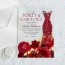 Search for rose gold 40th birthday invitations Roses