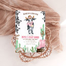 Search for cow 1st birthday invitations Pink