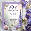 Search for floral 65th birthday invitations 65 years old