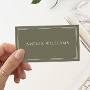 Search for olive green business cards Simple