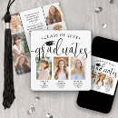Search for triple graduation invitations announcements Black and white