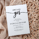 Search for she said yes engagement party invitations Simple