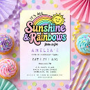Search for sunshine and rainbows invitations Girly