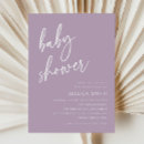 Search for violet baby shower invitations Purple
