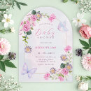 Search for pink and purple baby shower invitations Floral