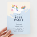 Search for unicorn pool party invitations Float