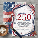 Search for freedom invitations Red white and blue