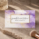 Search for purple and gold business cards Beauty salon