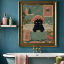 Search for funny bathroom posters Cat lover