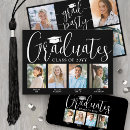Search for multiple photo graduation invitations Black and white