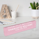 Search for pink name plates Name and title