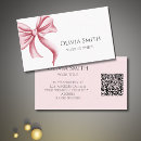 Search for bow business cards Feminine