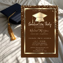 Search for brown and gold graduation invitations For her
