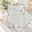 Search for peach bridal shower invitations Elegant