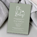 Search for green baby shower invitations Minimal