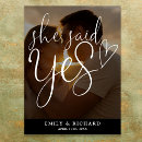 Search for she said yes wedding signs Black and white