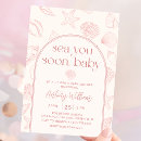 Search for seashells invitations Sea you soon baby