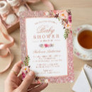 Search for rose gold baby shower invitations Flowers